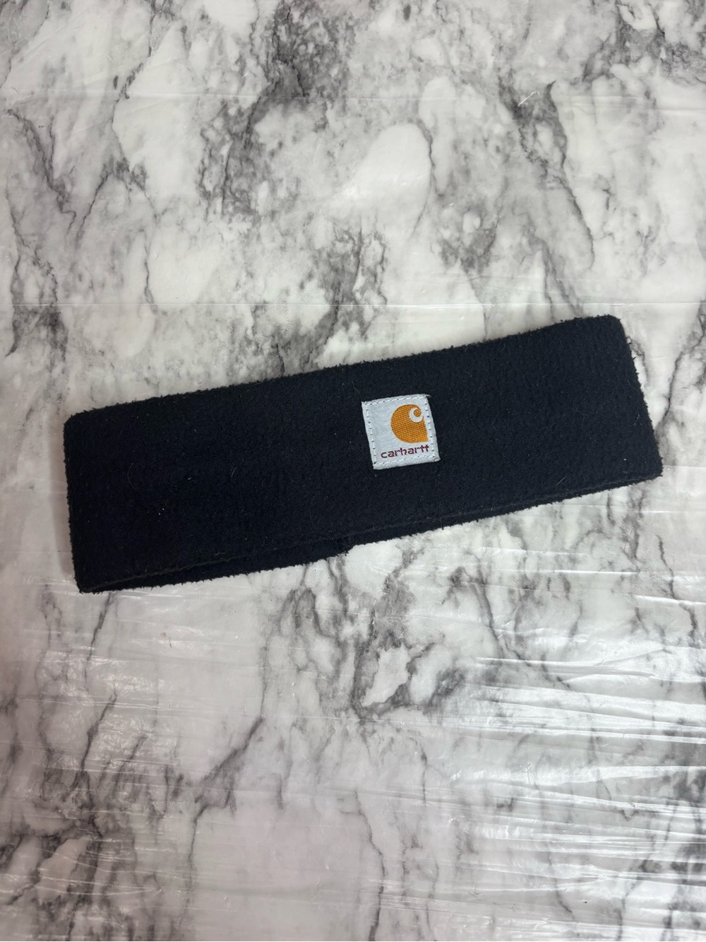 Carhartt Black Fleece Headband Logo Patch outdoors one size